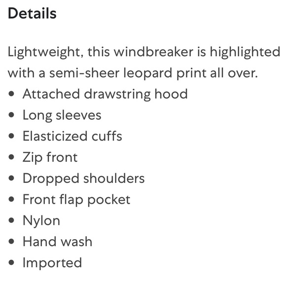 🐆 NWT! Good American Leopard Windbreaker Jacket - Picture 16 of 16